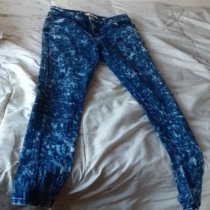 Marble skinny jeans
